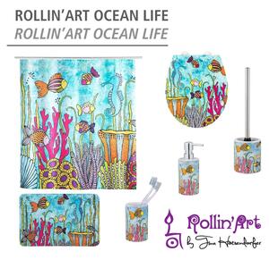 Suport pentru periuța de dinți din ceramică Rollin'Art Ocean Life – Wenko