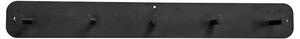 Cuier perete TIM, negru, metal, 80x6x10 cm