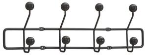 Cuier perete UDO, negru, metal, 52x5x15 cm