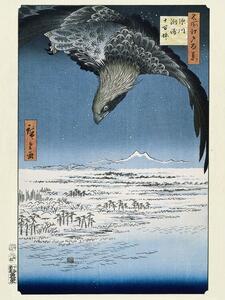 Imprimare de artă Hokusai - Fukagawa Susaki and Jumantsubo, Utagawa Hiroshige, (30 x 40 cm)