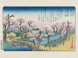 Imprimare de artă Hokusai - Evening Glow At Koganei Border, Utagawa Hiroshige, (40 x 30 cm)