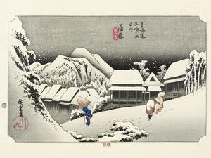 Imprimare de artă Hokusai - Kanbara Night Snow, Utagawa Hiroshige, (40 x 30 cm)