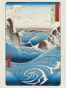 Imprimare de artă Hokusai - Naruto Whirlpool, Utagawa Hiroshige, (30 x 40 cm)