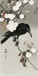 Imprimare de artă Crow And Cherry Blossom, Ohara Koson, (20 x 40 cm)