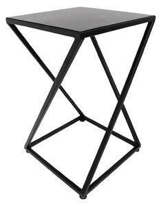 Suport flori SELMA, negru, metal, 25x25x40 cm