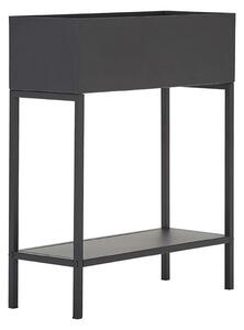 Ghiveci NEO, negru, metal, 50x20x60 cm
