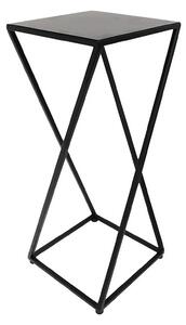 Suport flori SELMA, negru, metal, 25x25x60 cm