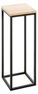 Suport flori WATFORD, stejar/negru, metal, 19x19x54 cm