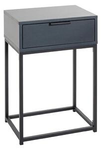 Noptiera MALMO, gri antracit/negru, PAL/metal, 40x28x60 cm
