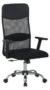 Scaun birou ALEX, negru, stofa/plasa, 68x61x108/118 cm