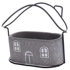 Capac pentru oale din beton House gri , 18 x 14,5 x 9 cm