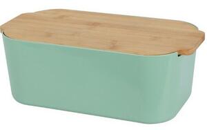 EH Cutie de copt cu capac din bambus, verde deschis, 33 x 12 x 18,5 cm