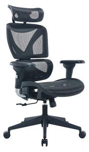 Scaun birou RANDY, negru, stofa/plasa, 77x70x118/128 cm