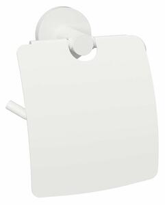 Suport hârtie igienică Sapho XR732W X-Round White cu capac, alb