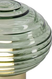 Lampa de masa din alama cu sticla verde reincarcabila - Lexie
