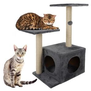 Ansamblu de joaca pentru pisici, 4 etaje, jucarie inclusa, inaltime 71 cm