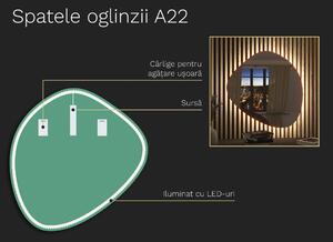 Oglindă LED organică cu iluminare A22