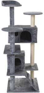 Ansamblu de joaca pentru pisici, 7 etaje, materiale ecologice, 131x58,5x49cm, 13,45kg, gri