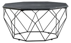 Masuta cafea AIDA, negru, marmura/metal, 84x84x43 cm