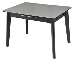 Masa extensibila OSTEN, gri cu efect de marmura/negru, 140/180x80x76 c
