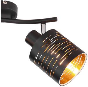 Globo Lighting Tunno lampă de tavan 2x15 W negru-auriu 15342-2