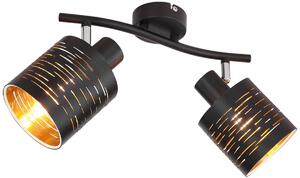 Globo Lighting Tunno lampă de tavan 2x15 W negru 15342-2