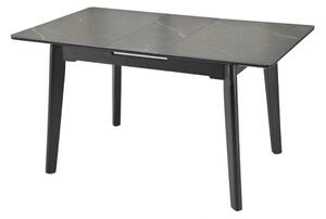 Masa extensibila OSTEN, negru cu efect de marmura, 140/180x80x76 cm