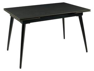Masa extensibila REEF, negru, ceramica/metal, 120/180x80x76 cm