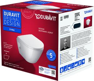 Duravit D-Neo set vas+capac soft close agăţat da alb 45870900A1
