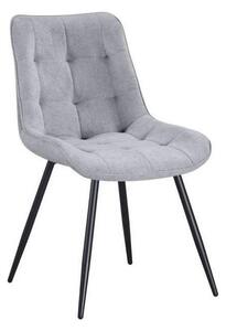 Scaun EVO, gri deschis/negru, stofa clasica/metal, 51x63x86 cm