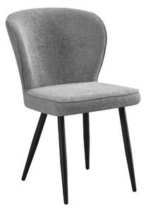 Scaun RIO 2, gri deschis/negru, stofa buclata/metal, 64x51x84 cm