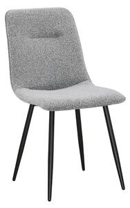 Scaun DOT, gri/negru, stofa buclata/metal, 45x57x89 cm