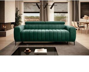 Canapea extensibila GANDI 160, stofa catifelata verde - Element 20, Ga