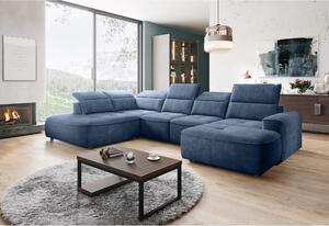 Coltare living in forma de U COLOMBO XL, sezlong dreapta, stofa catife