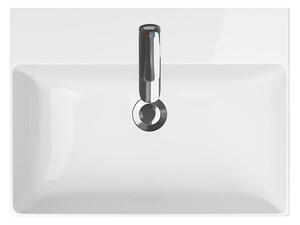 Lavoar suspendat alb 60 cm, dreptunghiular, Cersanit Inverto 605x455 mm