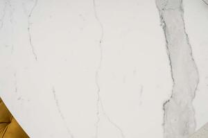 Masa extensibila efect de marmura alb/negru ARMANI, 160(220)x90