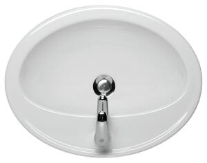 Lavoar incastrat alb 54 cm, oval, Cersanit Calla