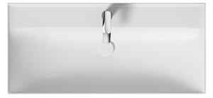 Lavoar suspendat alb 100 cm, dreptunghiular, Cersanit Larga 1000x460 mm