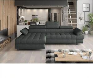 Coltar extensibil SELVA MINI, sezlong stanga, stofa gri - Rosario 456