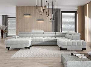 Coltar extensibil SELVA XL, sezlong dreapta, stofa catifelata maro - S