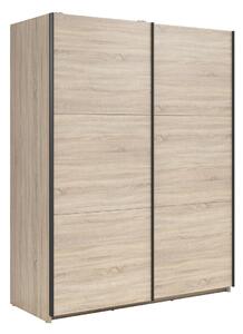 Dulap Livevaro 117, Stejar Sonoma, 196x154x60cm, 126.4 kg, Uși dulap: Glisante, Numărul de rafturi: 5, Numărul de rafturi: 5