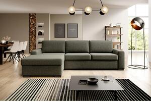 Coltar extensibil 160x200 VANILLA CORNER, sezlong stanga, stofa catife
