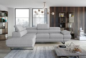 Coltar extensibil GIO, sezlong stanga, stofa clasica galben mustar - A