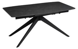 Masa extensibila COSMO, negru, sticla/ceramica/metal, 180/240x90x76 cm