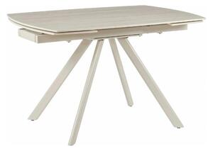 Masa extensibila URSA, grej cu efect de piatra travertin, ceramica/met
