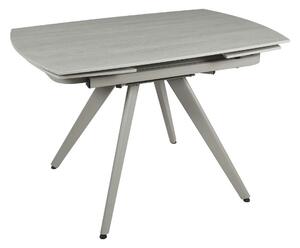Masa extensibila VIGO, grej cu efect de piatra, ceramica/metal, 120/18