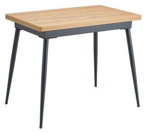 Masa extensibila SMART, stejar/negru, 60/120x93x77 cm