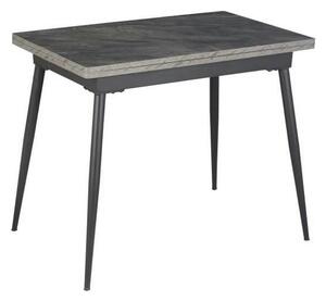 Masa extensibila SMART, gri cu efect de marmura/negru, 60/120x93x77 cm