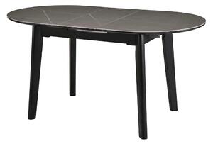 Masa extensibila ARES, gri cu efect de marmura/negru, ceramica/metal