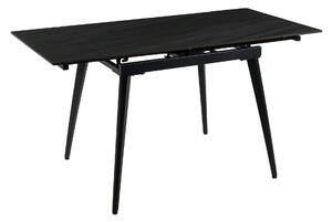 Masa extensibila REEF, gri antracit cu efect de piatra/negru, ceramica